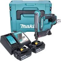 Makita Tacker + spijkerpistool, DPT 353 RGJ Accu Pin Tacker 18 V + 2x Accu 6.0 Ah + Lader + Makpac