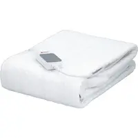 Alpina Elektrische Deken - Warmtedeken 1 Persoons - Onderdeken - 3 Standen - Wasbaar - 80 x 150cm - Wit