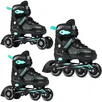Croxer Optima 3-in-1 Inline Skates/Rolschaatsen Zwart/Mint 35-38