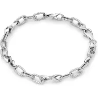 Glow 104.0997.19 Unisex Armband Fantasie 19 cm Zilver