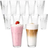 MamboCat 12-delige set QUEEN Latte Macchiato glazen stapelbaar van glas - 27022041