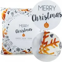NONA Kerst Kussenhoes Fluweel 40x40cm Decoratief