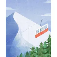IXXI Alps, Henry Rivers - 80 x 100 cm - Gratis ophangtool - Grote wanddecoratie en posters - Digitale Kunst, Speels, Illustraties, Mancave, Woonkamer