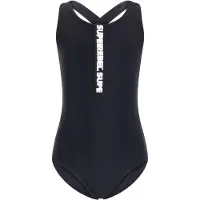 Superrebel badpak Paradise zwart Meisjes Polyester Effen - maat 140
