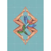 IXXI Bodies, Fran Rodriguez - 100 x 140 cm - Grote wanddecoratie en posters - Illustraties, Digitale Kunst, Pop art, Kleurrijk, Collage, Mancave