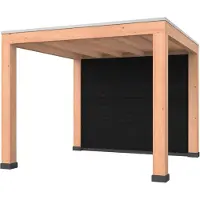 Westwood Douglas overkapping, 300 x 300, met zwarte achterwand, Modern Plus