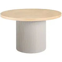 Ebuy24 Eettafel Solva - Rond Naturel Hout - Ø120x75cm