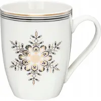 Ambition Art Deco Mok - Porselein 360ml - Sterren & Sneeuwvlokken