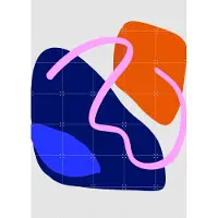 IXXI Bold Shapes 2, Mareike Böhmer - 100 x 140 cm - Gratis ophangtool - Grote wanddecoratie en posters - Fantasierijk, Kleurrijk, Geometrische Kunst