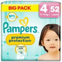 Pampers 2x Premium Protection Luiers Maat 4 (9-14kg) 52 Stuks