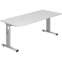 Hjh OFFICE PRO MEGA 19 S - 180 x 80 Tafelhoogte I In hoogte verstelbaar Wit/Zilver