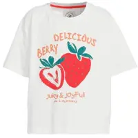 Me & My Monkey boxy T-shirt Zoe met printopdruk Wit Meisjes - maat 134/140