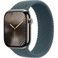 Apple Gevlochten solobandje voor de Watch | 38/40/41/42 mm - Maat 2 - Lake Green