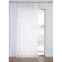 Bonprix Transparant sablé gordijn met gerecycled polyester maat h/b: 100/300 cm