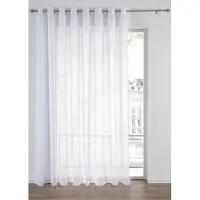 Bonprix Transparant gordijn met gerecycled polyester en fijne sablé structuur maat h/b: 245/300 cm