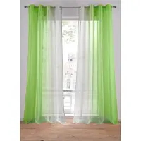 Bonprix Gordijn van lichte voile, ook verkrijgbaar in extra lang (2 stuks) maat h/b: 225/144 cm