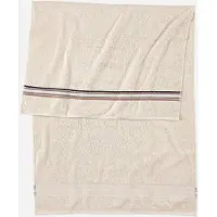 Bonprix Handdoek met gestreepte details maat douchelaken 70/140 cm: 70/140 cm