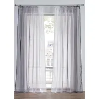 Bonprix Gordijn van lichte voile, ook verkrijgbaar in extra lang (2 stuks) maat h/b: 245/144 cm