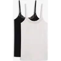 Bonprix Hemd met biologisch katoen en kant (set van 2) 54/56 (XXL)
