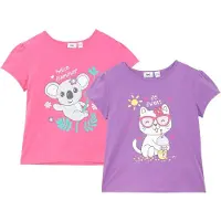 Bonprix Meisjes T-shirt van puur biologisch katoen ( set van 2) maat 128/134