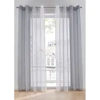 Bonprix Gordijn van lichte voile, ook verkrijgbaar in extra lang (2 stuks) maat h/b: 145/144 cm