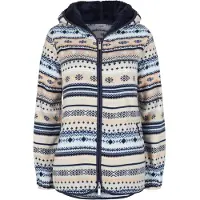 Bonprix Fleece vest met capuchon en Noors patroon maat 40/42 (M)