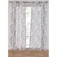 Bonprix Transparant gordijn van gerecycled polyester, gedessineerd (1 stuk) maat H/B: 245/135 cm