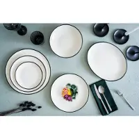 Bonna Serveerschaal linea black porselein 18 cm set van 2