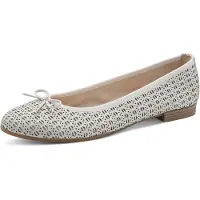 Tamaris leren ballerina 1-22116-41- 1B0 damesschoenen M2211641 Wit