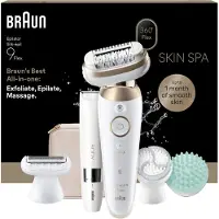 Braun Silk·épil 9 Flex SkinSpa - Wet & Dry Epilator - 9-481 3D - Langdurig Gladde Huid - Inclusief Lichaamstrimmer - Goud