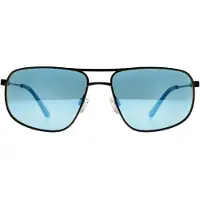 Serengeti Rechthoek Heren Glimmend Zwart Saturnus Gepolariseerd 555nm Blauw Dante 2.0