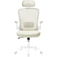 Songmics Bureaustoel - Ergonomisch - Mesh - Met schommelfunctie