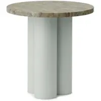 Normann Copenhagen Bijzettafel Dit Table Light Green Travertine Silver