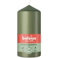 Bolsius Stompkaars Fresh Olive Ø58 x 120 mm – 33 Branduren – 6 Stuks – Olijfgroene Sfeerkaarsen