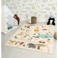 The Carpet Vloerkleed Happy Life Life kinderkamer tapijt speelkleed onderhoudsvriendelijk
