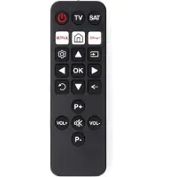 Nedis Universele Afstandsbediening | Voorgeprogrammeerd | 2 Apparaten | Disney + Button / Netflix Knop | Infrarood | Zwart - TVRC23SNBK