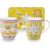 Pip studio Mok Home Mugs Small Lily & Lotus Yellow (Set van 2)