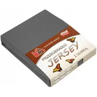 Karo Jersey laken met elastiek 90x200 cm antraciet