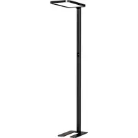 DOTLUX Butler LED vloerlamp, 80 W, 8800 lm, 4000 K, geschikt voor computerwerkplekken, directe/indirecte verlichting, traploos dimbaar, bewegingssensor, zwart