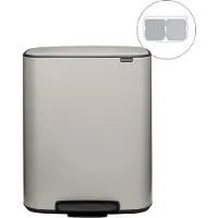 Brabantia Bo Pedaalemmer 2 x 30 Liter Soft Grey