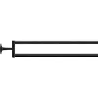 Duravit Starck T - Dubbele handdoekhouder draaibaar, lengte 47 cm, zwart mat 0099414600