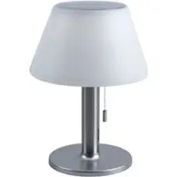Expo Börse Solarlamp tafellamp buitenlamp terraslamp tafellamp balkon, IP44 spatwaterdicht batterij trekschakelaar metaal wit, 10x LED koud wit, DxH 20x28 cm