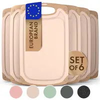 Blumtal Snijplank Kunststof Variera - BPA Vrij - 25 x 15 cm - Beige - Set van 6