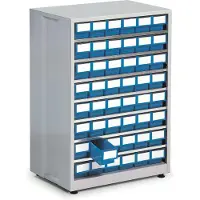Treston Schuifladestelling, met 48 schuifladen, blauw