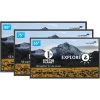 Legamaster EXPLORE2 EXP-7510 EU-bedrijfsmonitor, 75', zonder besturingssysteem, 4K UHD 3840 x 2160 px, intuïtieve aanraakfunctie, HDMI/USB