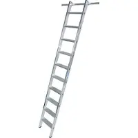 Krause kastenladder, aluminium, met 1 paar inhanghaken, 10 treden