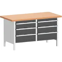 Bott Werkbank met kast KW-1578-2.5, antracietgrijs