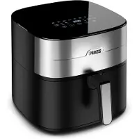 Princess 182280 Digitale Airfryer 8L - Dual heating - Dubbel verwarmingselement - 2000W - PFAS-vrij - XXL Gezinsformaat - Makkelijk schoon te maken