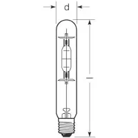 Radium Halogeen gasontladingslamp E40 360W HRI-T B helder, Glas