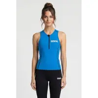 Arena W Tritop St Brilliant Blue Maat: XS | Badpakken Outlet | Dames | Zwart
